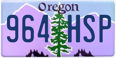 OR license plate 964HSP