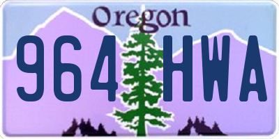 OR license plate 964HWA