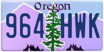OR license plate 964HWK