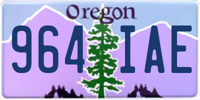 OR license plate 964IAE