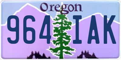 OR license plate 964IAK