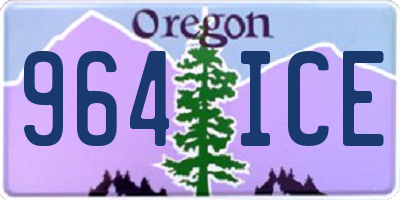 OR license plate 964ICE
