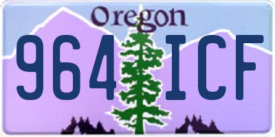 OR license plate 964ICF