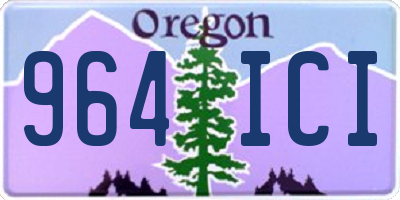 OR license plate 964ICI