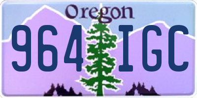 OR license plate 964IGC