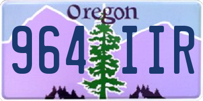 OR license plate 964IIR