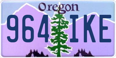 OR license plate 964IKE