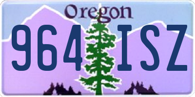 OR license plate 964ISZ
