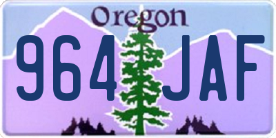 OR license plate 964JAF