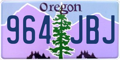 OR license plate 964JBJ