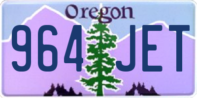 OR license plate 964JET
