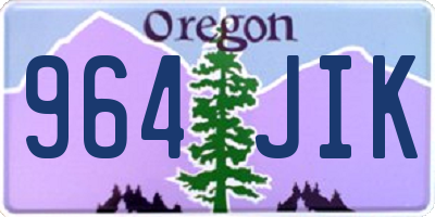 OR license plate 964JIK