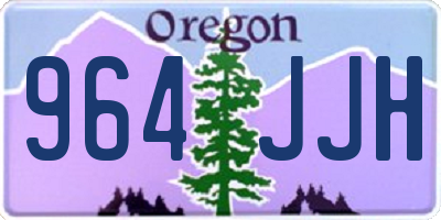 OR license plate 964JJH