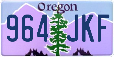 OR license plate 964JKF