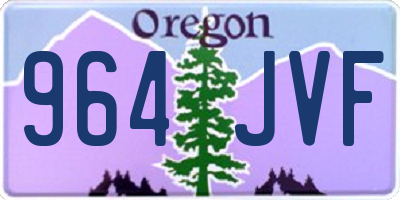 OR license plate 964JVF