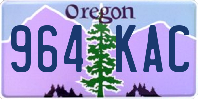 OR license plate 964KAC