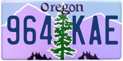 OR license plate 964KAE