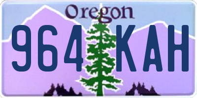 OR license plate 964KAH
