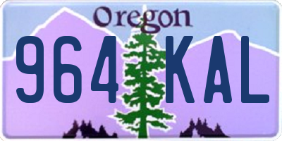 OR license plate 964KAL