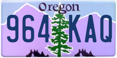 OR license plate 964KAQ