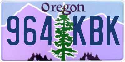 OR license plate 964KBK