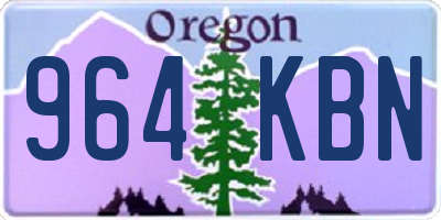 OR license plate 964KBN