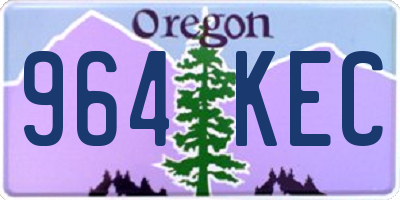 OR license plate 964KEC