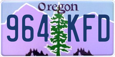 OR license plate 964KFD