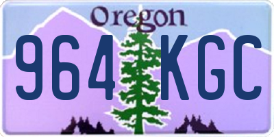 OR license plate 964KGC