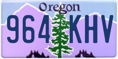 OR license plate 964KHV