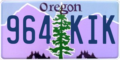 OR license plate 964KIK