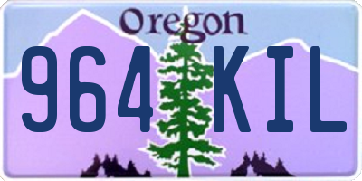 OR license plate 964KIL