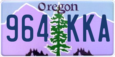OR license plate 964KKA