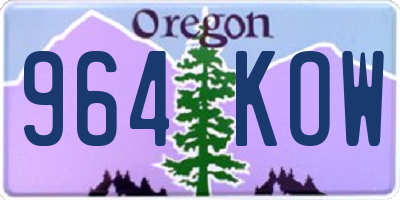 OR license plate 964KOW