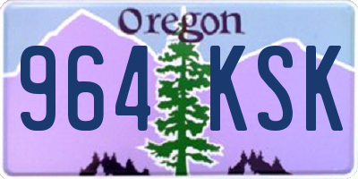OR license plate 964KSK