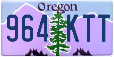 OR license plate 964KTT