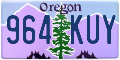 OR license plate 964KUY