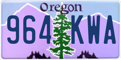 OR license plate 964KWA
