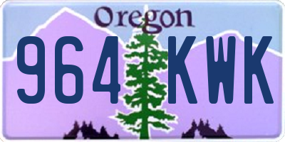 OR license plate 964KWK