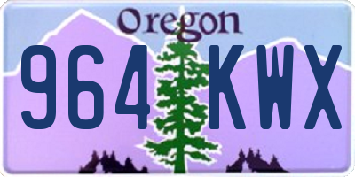 OR license plate 964KWX