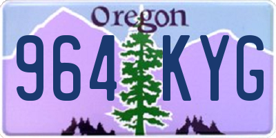OR license plate 964KYG