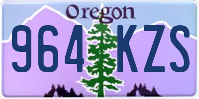 OR license plate 964KZS