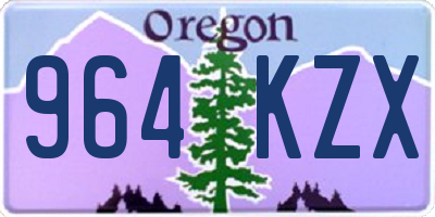 OR license plate 964KZX