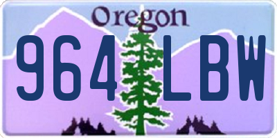 OR license plate 964LBW