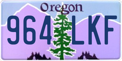 OR license plate 964LKF