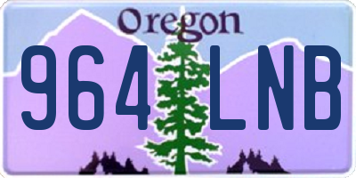 OR license plate 964LNB