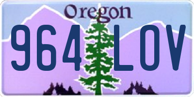 OR license plate 964LOV