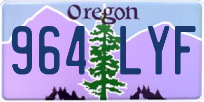 OR license plate 964LYF