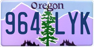 OR license plate 964LYK