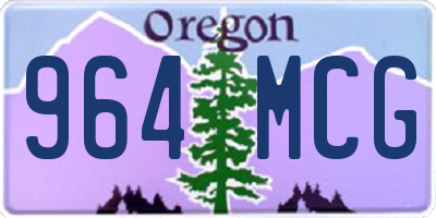 OR license plate 964MCG